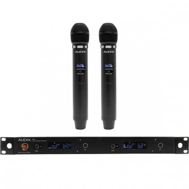 Audix AP42 VX5 Wireless Microphone System with R42 2-Channel Diversity Receiver and 2 H60/VX5 Handheld Transmitters