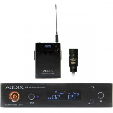 Audix AP61 L10 Wireless Microphone System with R61 True Diversity Receiver and B60 Bodypack Transmitter with ADX10 Lavalier Microphone