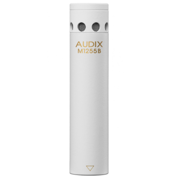 Audix M1255BWHC Miniaturized High Output Hypercardioid Condenser Microphone for Distance Miking - White