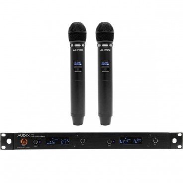 Audix AP42 VX5 Wireless Microphone System with R42 2-Channel Diversity Receiver and 2 H60/VX5 Handheld Transmitters