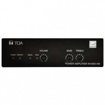 TOA AV-60S-AM Compact Plenum Rated Single Channel Micro Power Amplifier