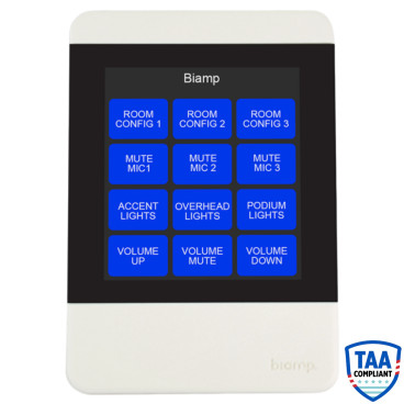 Biamp TEC-X 2000 Networked AV Control Pad - Supports up to Twelve Buttons