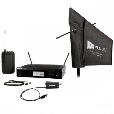 Stadium Wireless Microphone System with Shure BLX14R/W93 System and RF Venue Diversity Fin Antenna