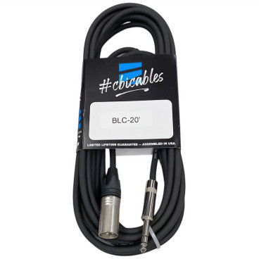 CBI BLC-20 22G Balanced 1/4-inch Male TRS to Male XLR Cable