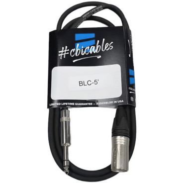 CBI BLC-5 22G Balanced 1/4-inch Male TRS to Male XLR Cable