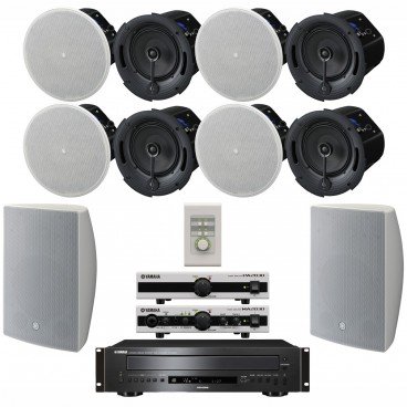 Yamaha Conference Room Sound System with 10 VX Series Speakers MA2030 Mixer Amplifier and PA2030 Power Amplifier