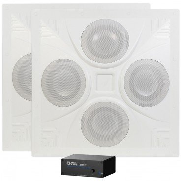 Office Sound Masking System with 2 SD4 Ceiling Speaker Arrays and Atlas Sound TSD-GPN1200 
