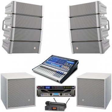 TOA Church Sound System with 2 HX-5 Loudspeakers and Crown XTi4002 Power Amplifier (Discontinued Components)