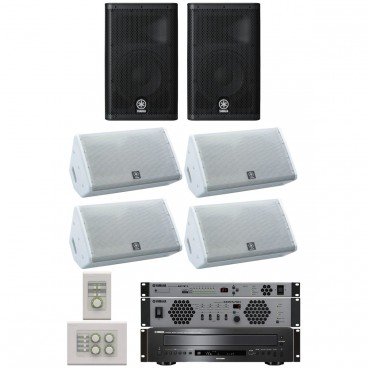 Yamaha House of Worship Sound System with IF2108 Loudspeakers DXR10 Active Loudspeakers and CD-C600 CD Player