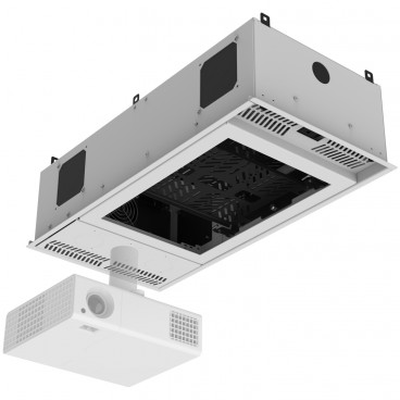 Atlas Sound CR212P 1' x 2' Ceiling-Mount 2U Half-Width Equipment Rack with Auto Sensing AC Power Pack and Pole Adapter