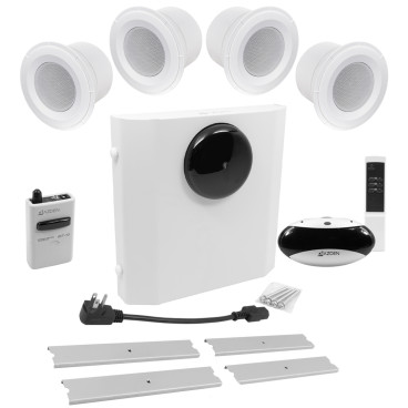Classroom Sound System with Pure Resonance Audio C5 4" Ceiling Speakers and Azden IR-CSX Infrared Wireless System