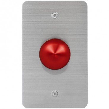 Lowell CSV-M Vandal-Resisant Call Switch with Red Mushroom Button