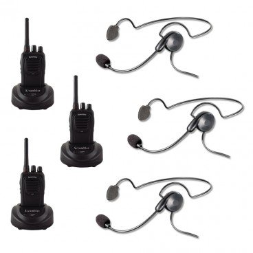 Eartec Scrambler 3-User SC-1000 2-Way Radio System with Cyber Inline PTT Headsets
