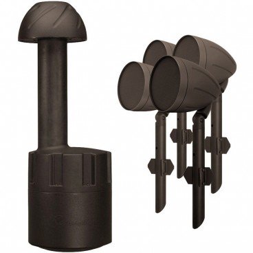 Rockustics Music Garden Outdoor Speaker Package with 4 Satellite Speakers and In-Ground Subwoofer