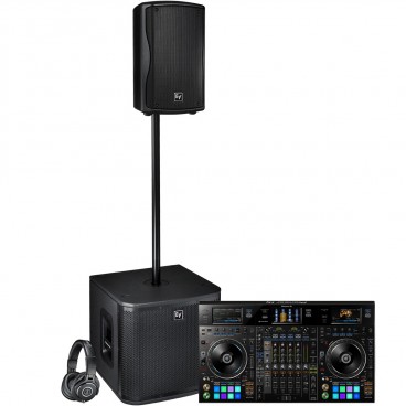 DJ Equipment Package with Electro-Voice ZXA1 Portable PA System and Pioneer DDJ-RZX 4-Channel DJ Controller