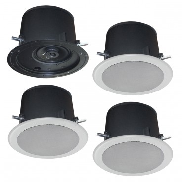 AMK DS84-C Self Amplified 8" Dante Enabled Ceiling Speaker System - 4 Zones