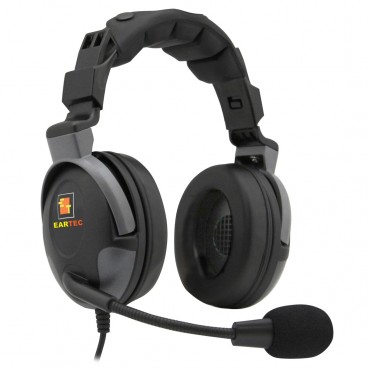 Eartec Proline Double Ear Headset with 4 Pin XLR Female Connector for TCS Wired Intercoms