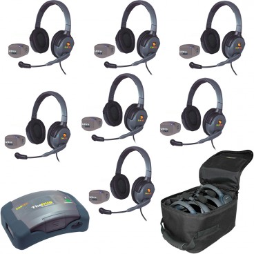 Eartec UPMX4GD7 UltraPAK 7-Person Wireless Intercom System with Max4G Double Headsets