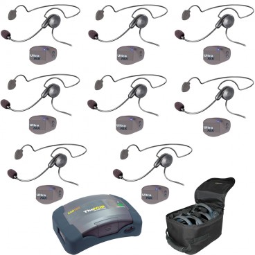 Eartec UPCYB8 UltraPAK 8-Person Wireless HUB Intercom System with Cyber Headsets