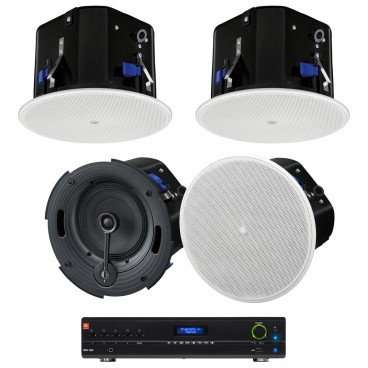 Yoga Studio Sound System with 4 Yamaha In-Ceiling Speakers and JBL Bluetooth Mixer Amplifier