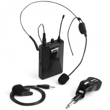 Gemini GMU-HSL100 UHF Wireless Headset and Lavalier Microphone System