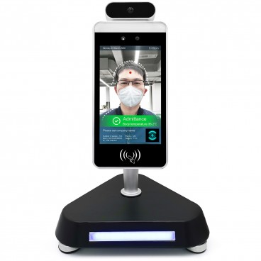 Goodview Dynamic Detection Display Temperature Scanner Kiosk with Facial Recognition and Table Stand - SV1080-T