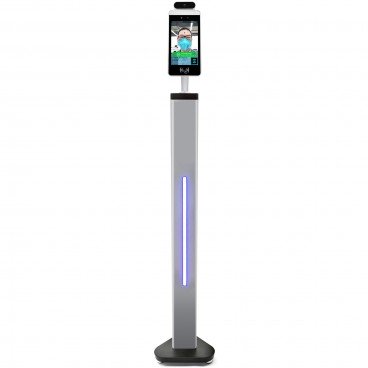 Goodview Dynamic Detection Display Temperature Scanner Kiosk with Facial Recognition and Floor Stand with Triangle Base - SV1080-F