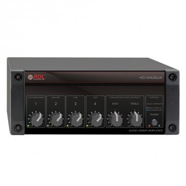 RDL HD-MA35UA 35W Mixer Amplifier 25V 70V or 100V Output with Power Supply 