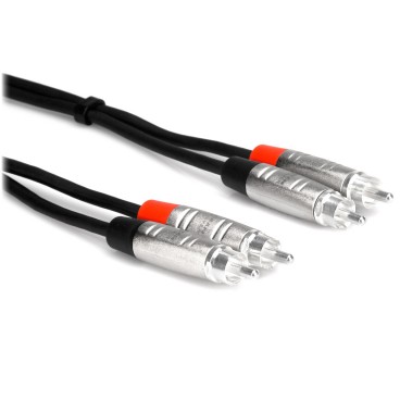 Hosa HRR-020X2 Pro Stereo Interconnect Dual REAN RCA to Same - 20ft