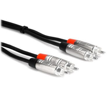 Hosa HRR-015X2 Pro Stereo Interconnect Dual REAN RCA to Same - 15ft