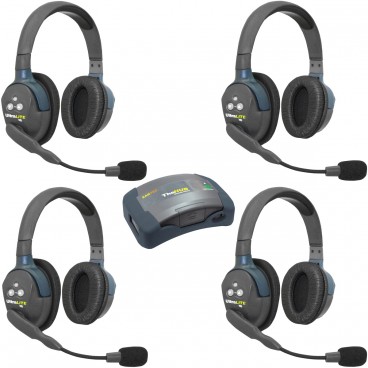 Eartec HUB4D UltraLITE 4 Person Wireless Headset System with Hub