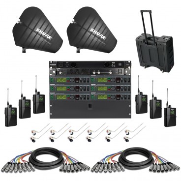 Wireless In-Ear Monitor System with 6 Shure PSM 900 Personal Monitoring Systems