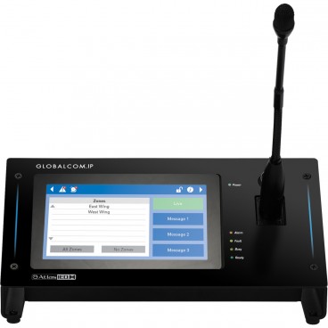 Atlas Sound IPCSDTOUCH-G Touch Screen Dante Digital Communication Station with Gooseneck Microphone