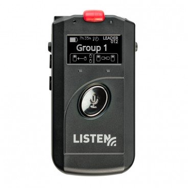 Listen Tech LK-1-A0 ListenTALK Transceiver with Lanyard, Universal Ear Speaker and Rechargeable Li-ion Battery