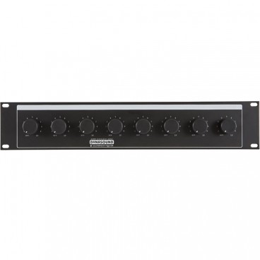 Dynasound DSRMP-8 Rack Mount Zone Volume Control Panel for 70.7V Systems