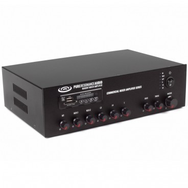 Pure Resonance Audio MA60BT 7-Ch Bluetooth 70V 60W Mixer Amplifier (C-Stock)