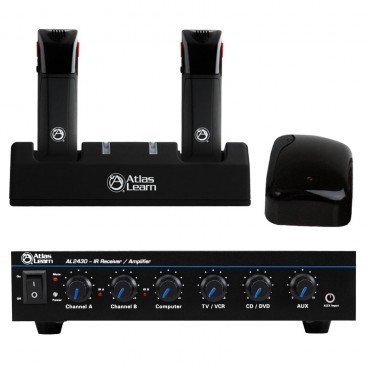 Atlas Sound Learn MAGPIE2-1 Dual Wireless Microphone and Single IR Dome Kit