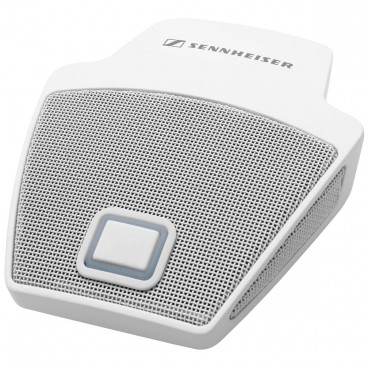 Sennheiser MEB 114-S On-Table Boundary Microphone with Programmable Microphone Button and Bi-Color LED Ring - White