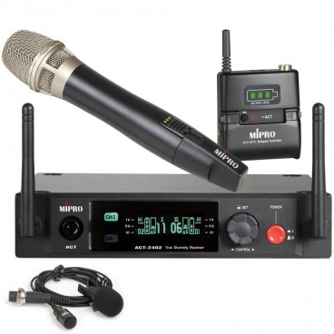 MIPRO ACT2402/ACT-24H&T Dual-Channel 2.4GHz Handheld and Bodypack Wireless System