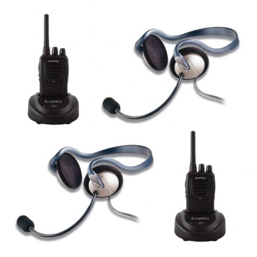 Eartec Scrambler 2-User SC-1000 2-Way Radio System with Monarch Inline PTT Headsets