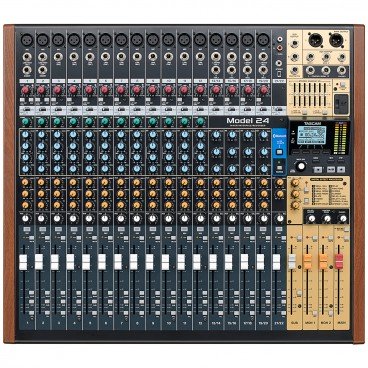 Tascam Model 24 Mixer 24-Channel Multitrack Recorder 22-Channel Analog Mixer with 24-in/22-out USB Audio Interface