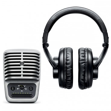 Shure Podcasting Sound System with MV51 Microphone and SRH440 Professional Studio Headphones