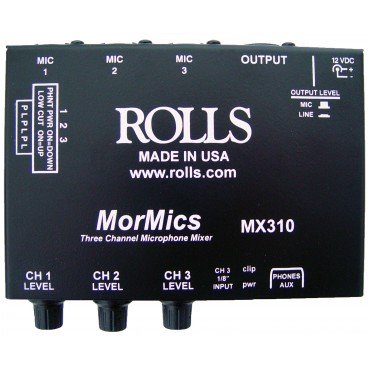 Rolls MX310 MorMics 3-Channel Mic Mixer/Combiner 