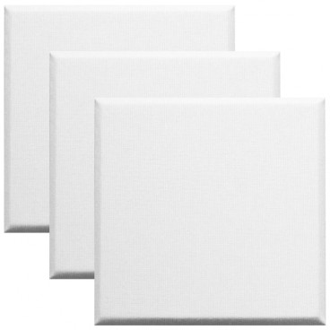Primacoustic Broadway 2"x 48" x 48" Thick Broadband Acoustic Panel, Square Edge - Paintable White (3-Pack)