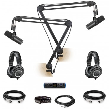 wo Person Podcast Studio Equipment