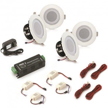 Pyle Audio PDIC4CBTL3B 3" Bluetooth Ceiling and Wall Speaker Kit
