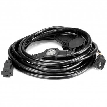 Hosa PDX-430 NEMA 5-15R to NEMA 5-15P 12 AWG Power Distribution Cord with 6 Inline Outlets - 30ft