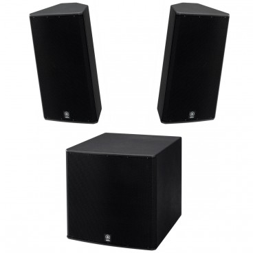 Professional Loudspeaker Package with 2 Yamaha IF2112/AS Speakers and IS1118 Subwoofer (Crowds up to 400)