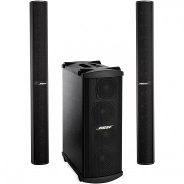 Professional Loudspeaker Package with 2 Bose Panaray MA12 Line Array PA Speakers and MB4 Bass Loudspeaker (Crowds up-to 300+)