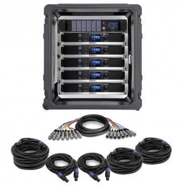 QSC Power Amplifier Rack Package with 5 PLD4.5 and Furman ASD-120 Power Distribution